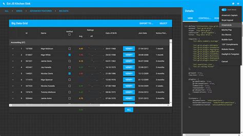 JavaScript GUI library