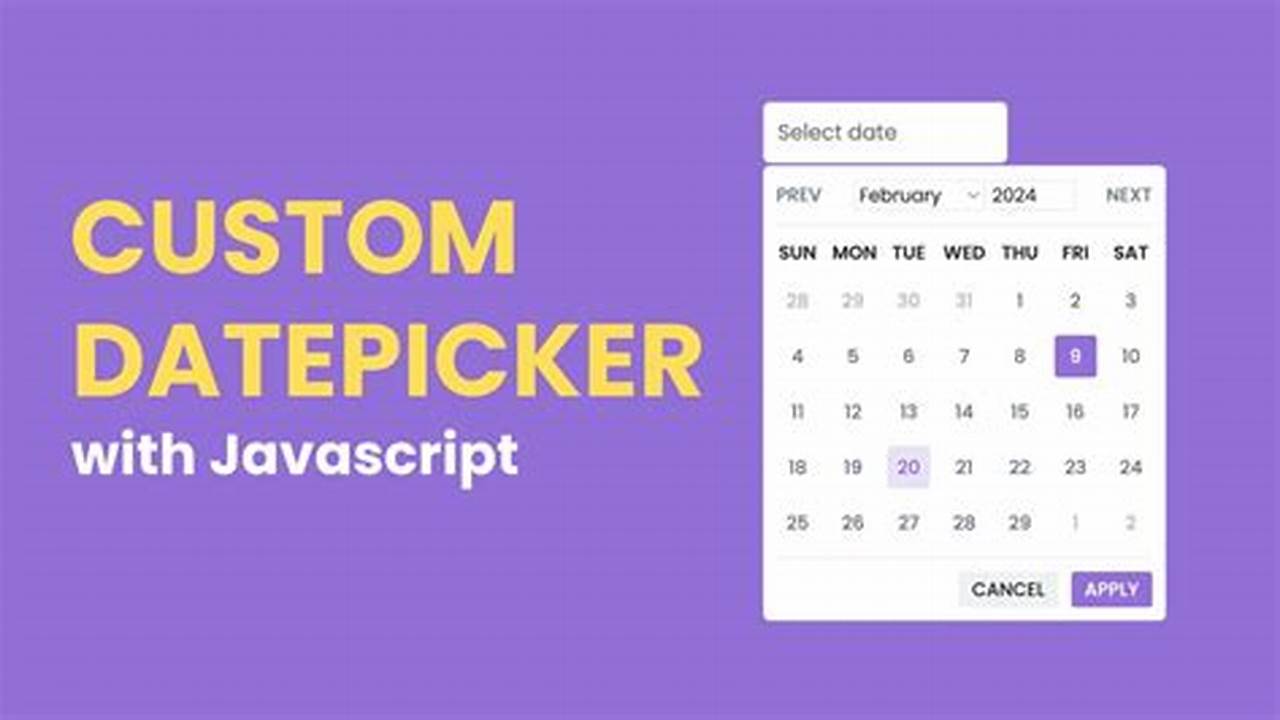Javascript Date Picker Calendar