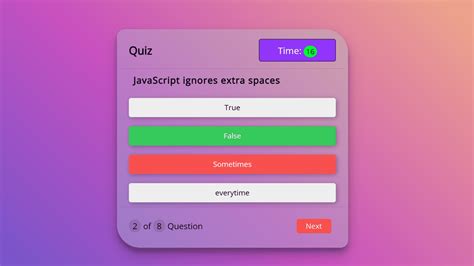 Javascript Quiz Template