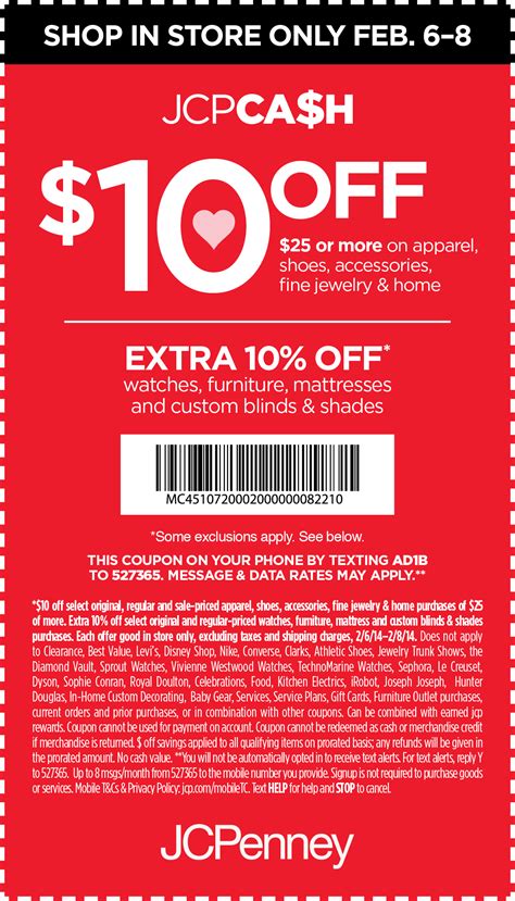 Jcpenney Coupons In Store $10 Off $25 Printable