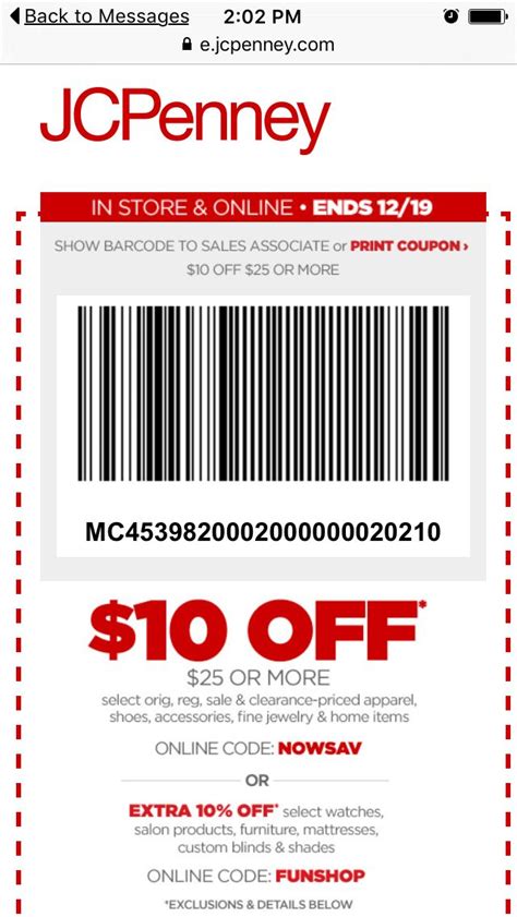 Jcpenney Instore Printable Coupons 10 Off $25