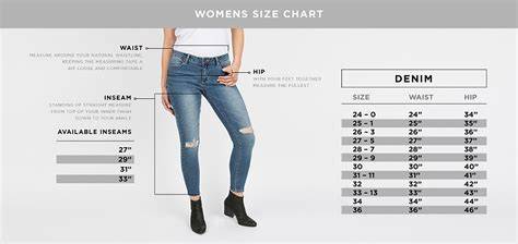 Jean Size Womens Chart
