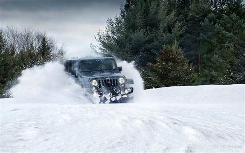 Jeep Driving In Snow