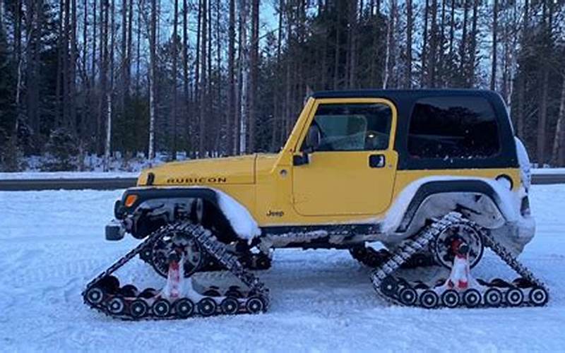 Jeep With Snow Treads