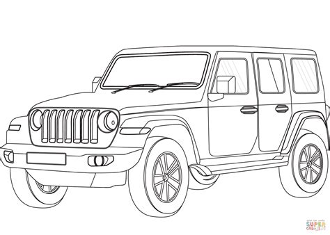 Jeep Cherokee Coloring Sheets