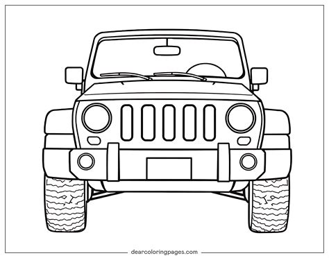 Jeep Coloring Pages Easy