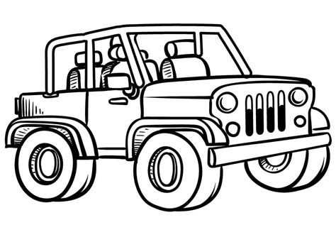 Jeep Coloring Pages Free Printable