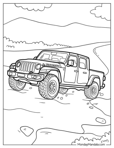 Jeep Colouring In Pages