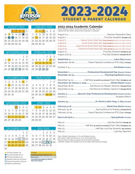 Jefferson Parish Calendar