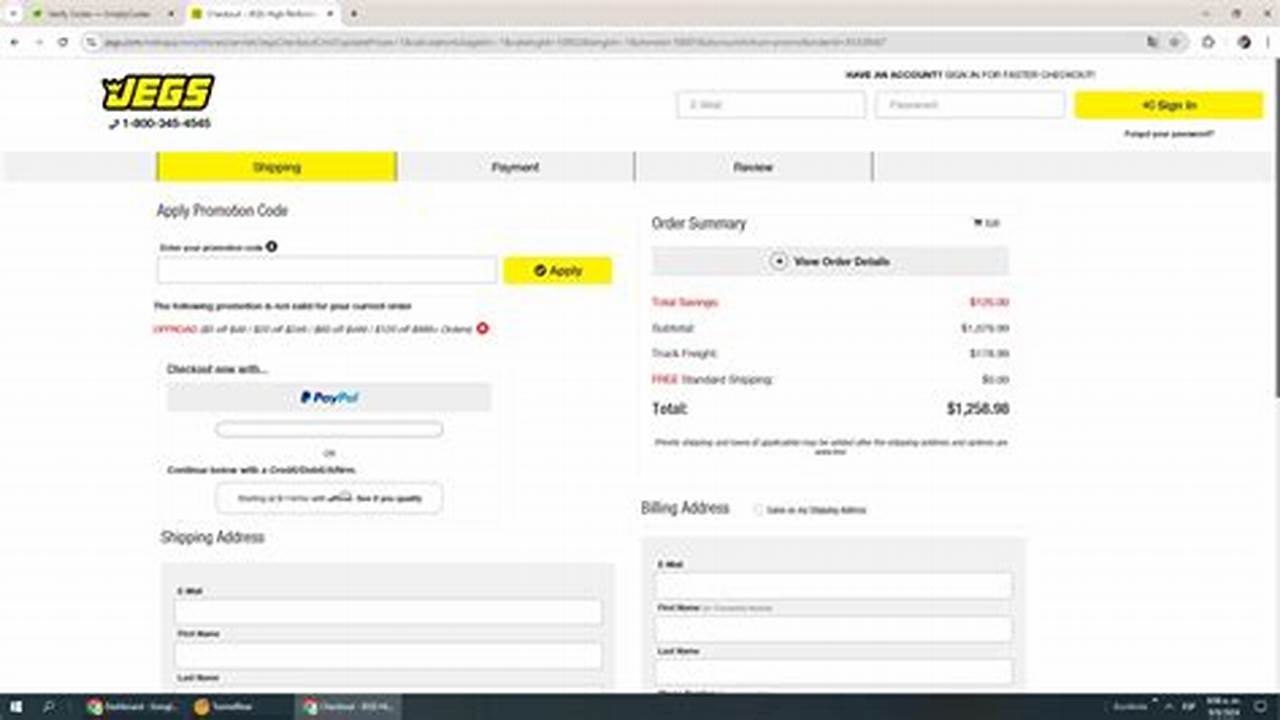 Jegs Promotion Code 2024