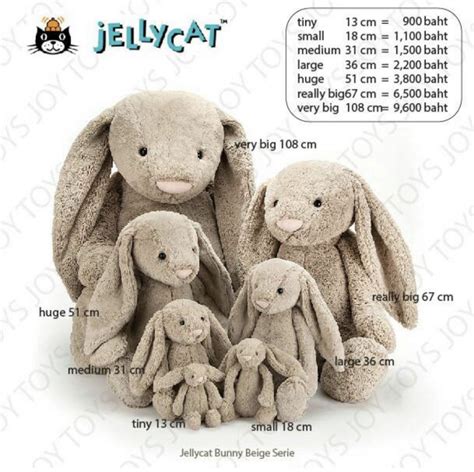 Jellycat Size Chart