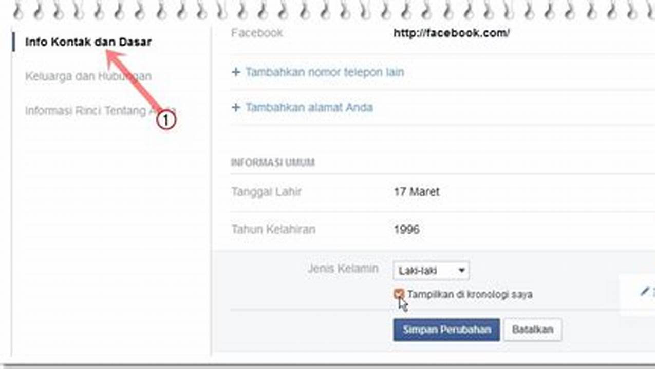 Jenis Kelamin, Cara Facebook