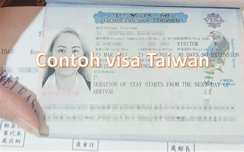 Jenis Visa Taiwan 2019