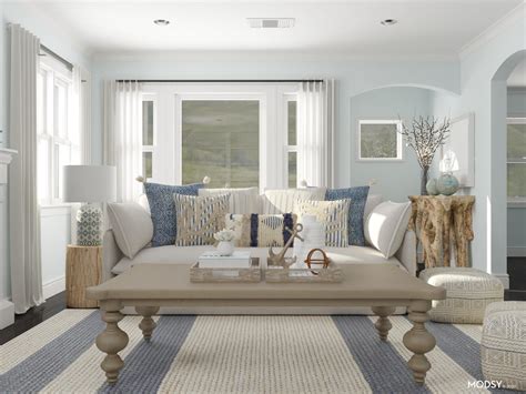 Coastal Living Room Design by Jennifer Todryk