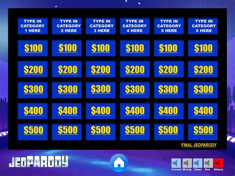 Jeopardy Powerpoint Template With Sound