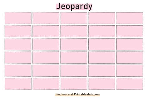 Jeopardy Blank Template