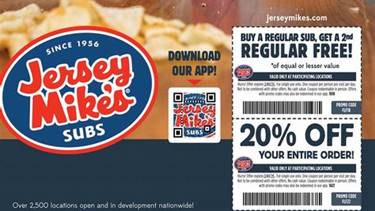 Jersey Mike Promo Code April 2024