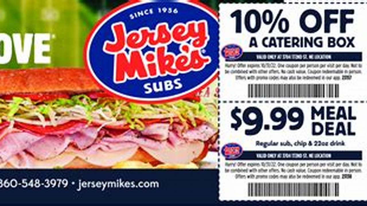 Jersey Mike'S Coupon Code October 2024