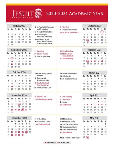 Jesuit Dallas Calendar