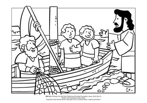 Jesus Calling His Disciples Coloring Pages