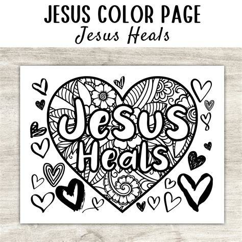 Jesus Heals Coloring Page