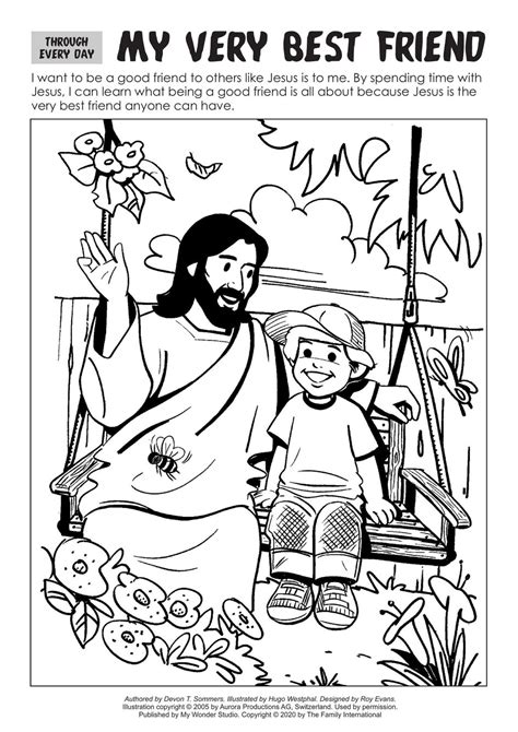 Jesus Is My Friend Coloring Page
