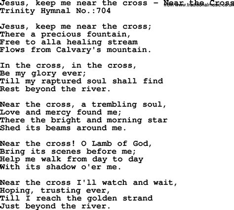 Jesus Keep Me Near The Cross Lyrics