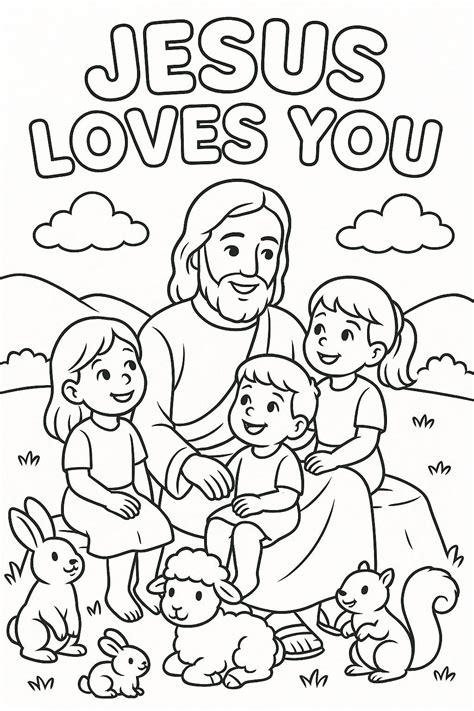Jesus Love Coloring Pages