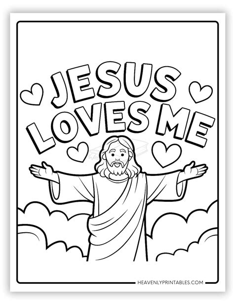 Jesus Loves Me Color Page