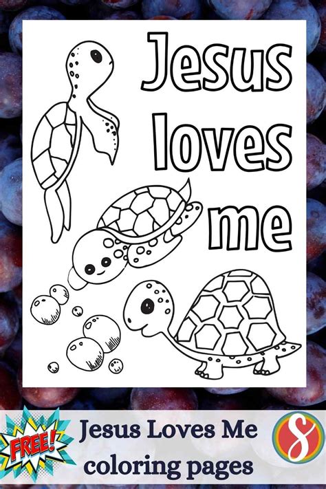 Jesus Loves Me Colouring Page