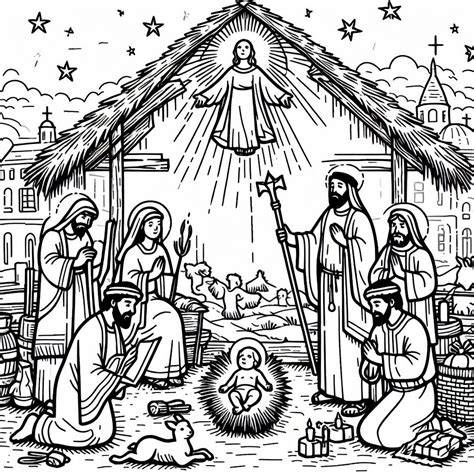 Jesus Nativity Coloring Pages
