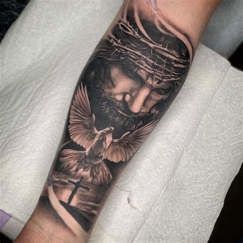 Jesus On Arm Tattoo