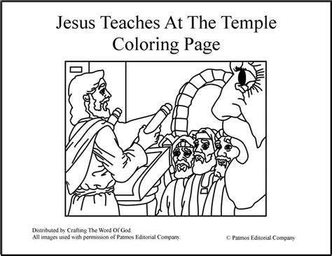 Jesus Teaches In The Temple Coloring Page