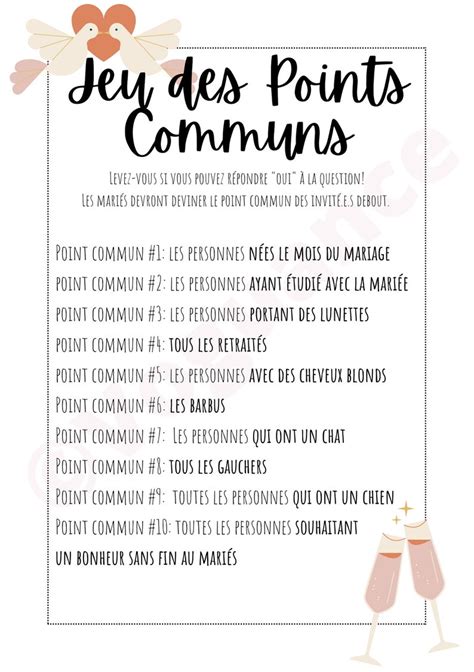 Jeux Des Points Communs