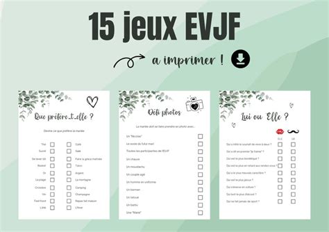 Jeux Evjf