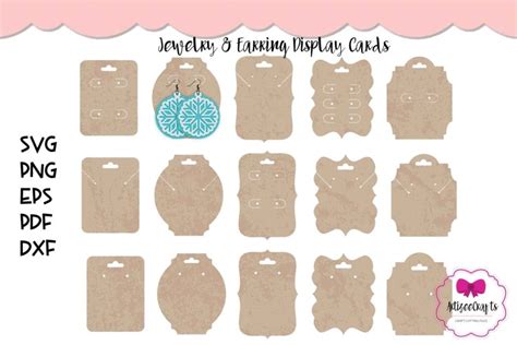 Download Jewelry Cards Template Cut Files