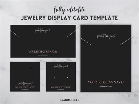 Download Jewelry Cards Template Printable