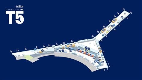 Карта аэропорта Кеннеди в НьюЙорке (John F Kennedy Airport)