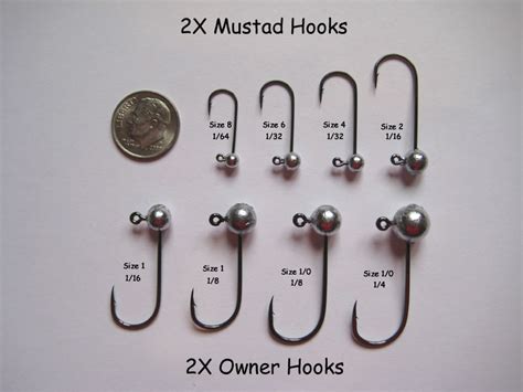Jig Head Hook Size Chart