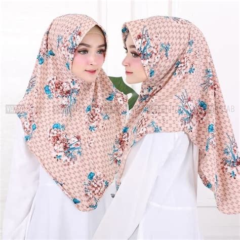 Jilbab Langsung Motif Flower