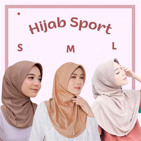 Jilbab Sport Menutup Dada Warna Coklat