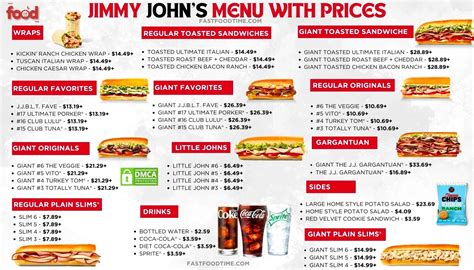 Jimi Johns Menu