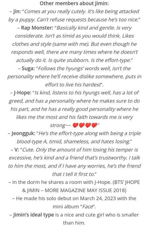 Jimin Biodata