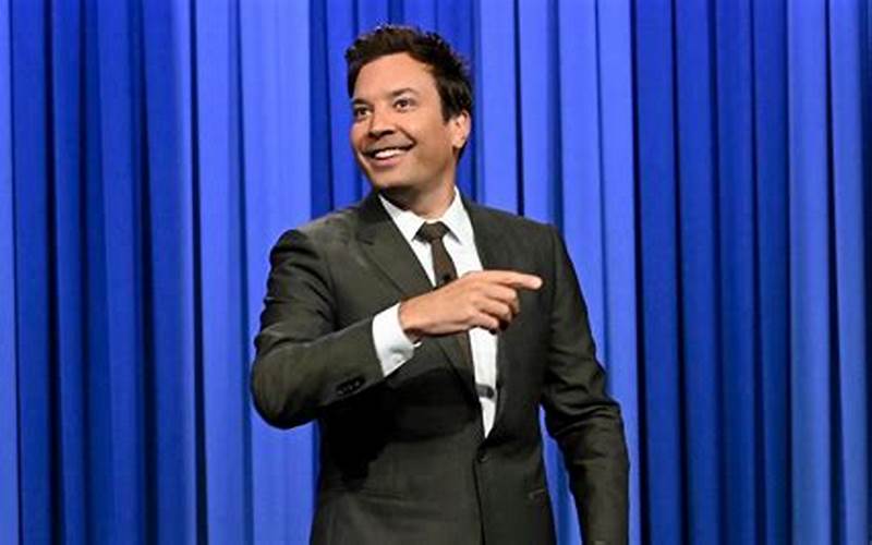 Jimmy Fallon Delivering His Monologue