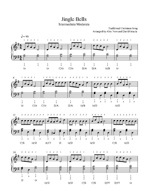Jingle Bells Piano Sheet Music Printable