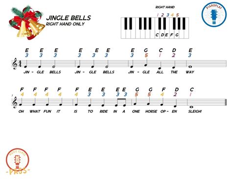 Jingle Bells Piano Notes Jingle Bells (Piano Duet) Print Sheet