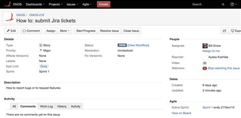 Jira Ticket Templates