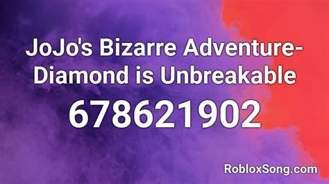 JoJo\'s Bizarre Adventure- Diamond is Unbreakable Roblox ID 