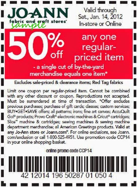 Joann Coupon Printable