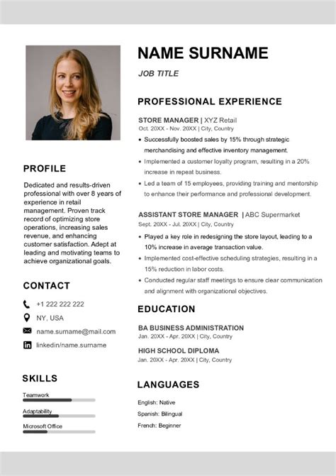 Job My Resume Format